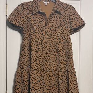 Crown & Ivy Brown and Black Kids Dress